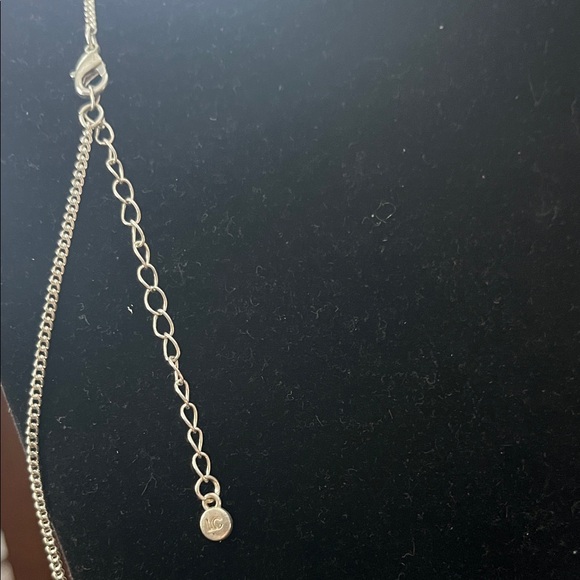 Vintage Liz Claiborne Filigree Chain Necklace | Long Minimalist Silver Tone - Picture 3 of 4